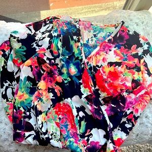 Boutique Neon Floral Romper